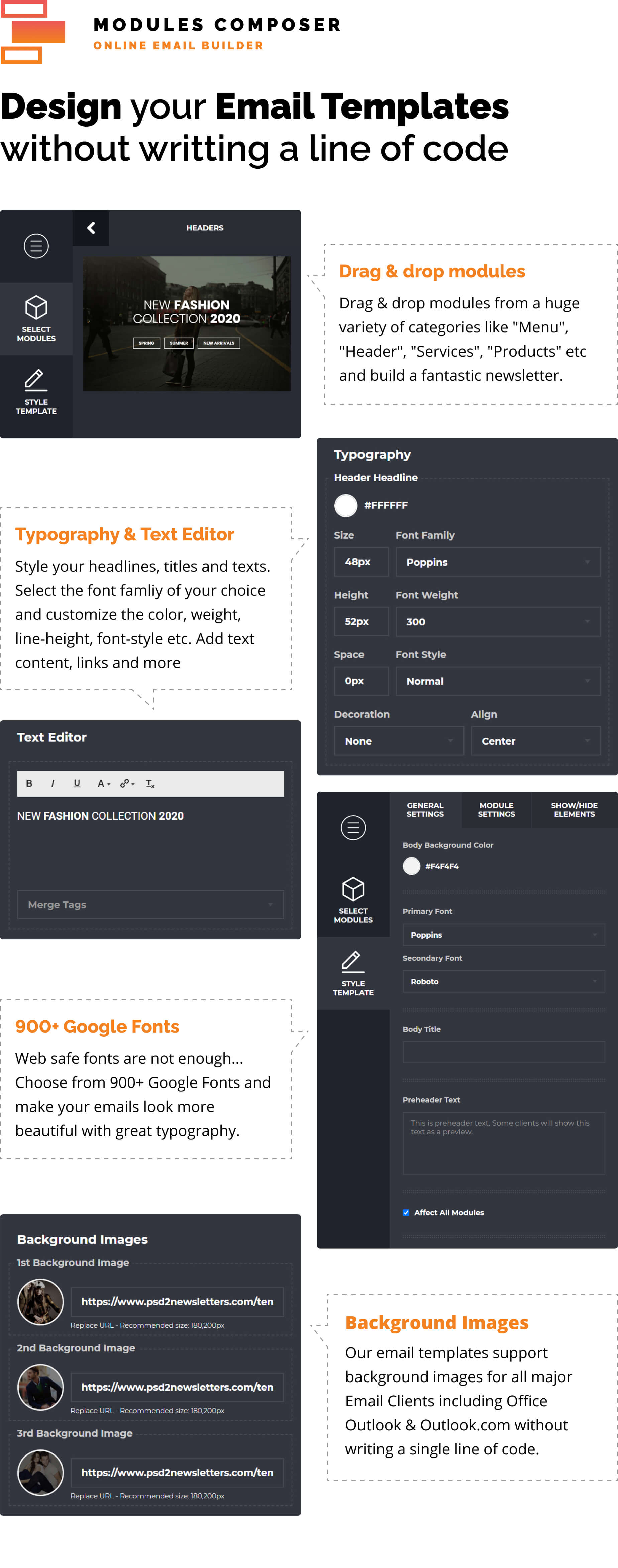 Milia - Responsive Email Set for Agencies, Startups & Creative Teams with Online Builder