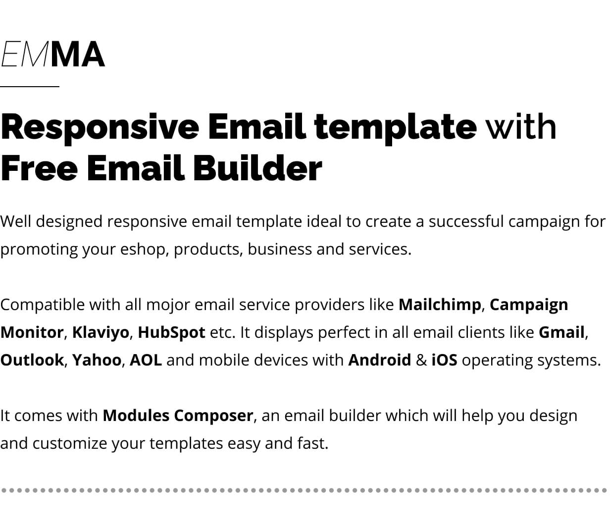 Emma - E-commerce Responsive Email for Fashion & Accessories