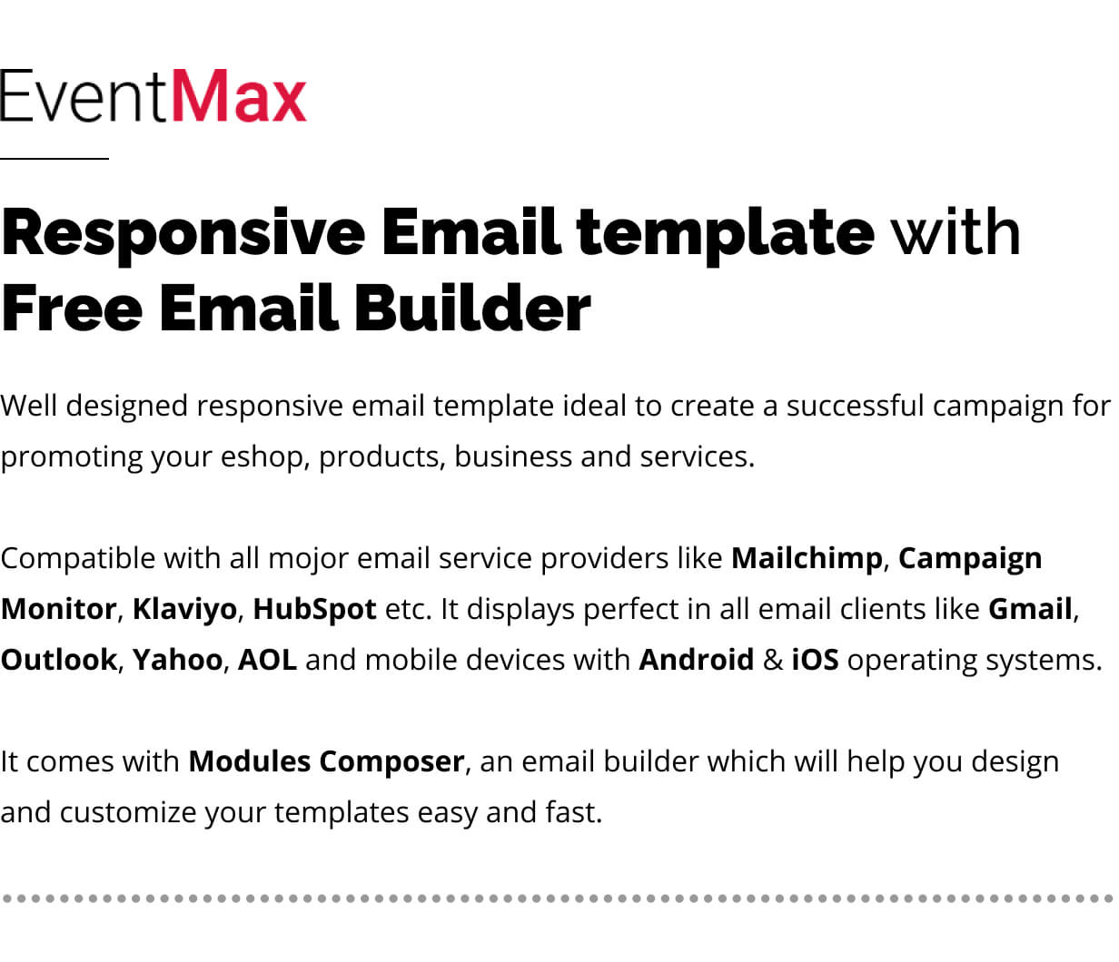 EventMax - Responsive Email for Events & Conferences