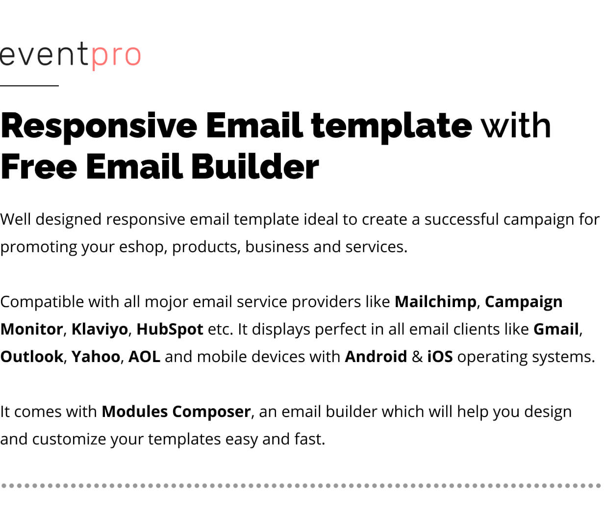 EventPro - Responsive Email for Events & Conferences