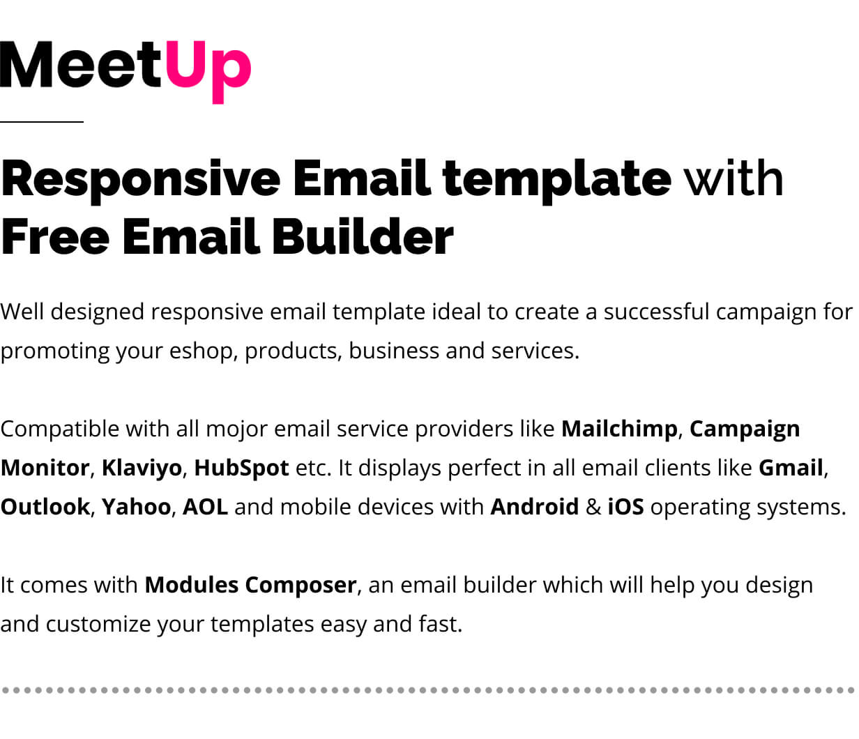 Meetup - Responsive Email for Meetups, Conferences & Events