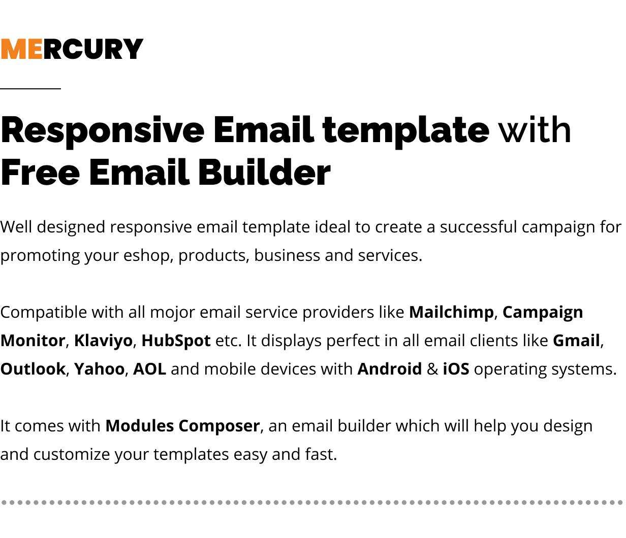 Mercury - Responsive Email for Agencies, Startups & Creative Teams