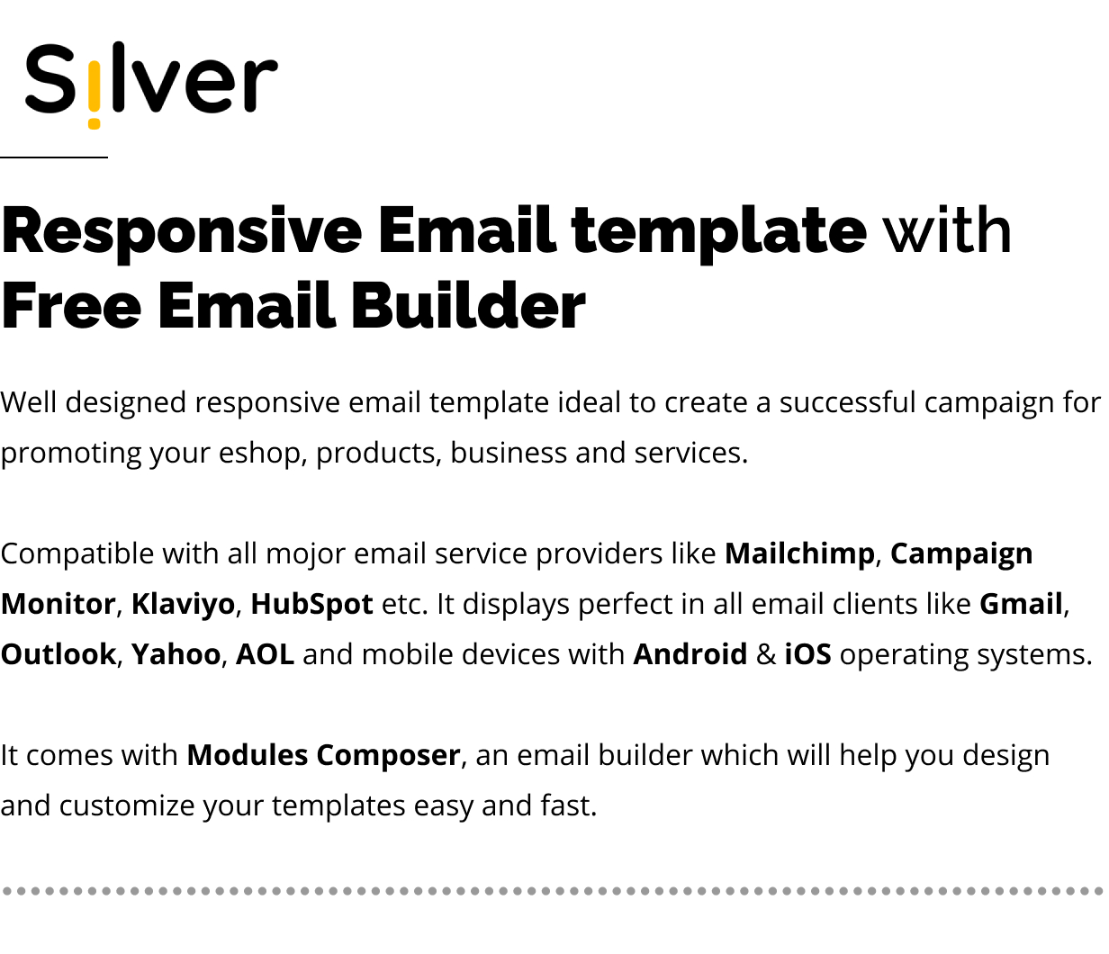 Silver - Responsive Email for Agencies, Startups & Creative Teams