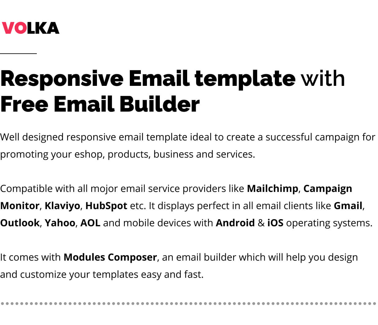 Volka - Responsive Email for Agencies, Startups & Creative Teams