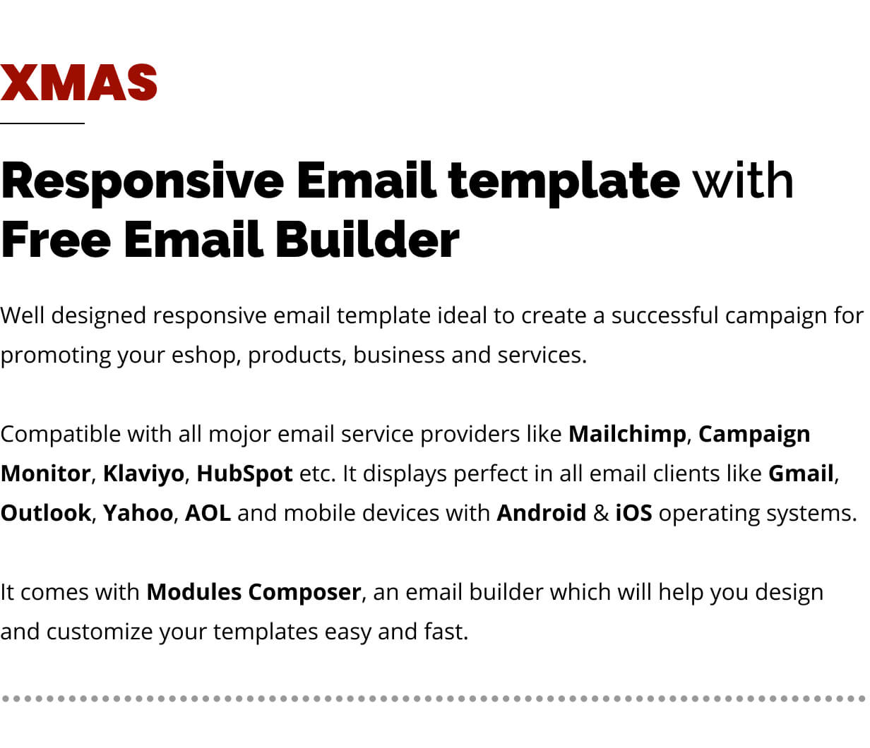 XMAS - E-commerce Responsive Email Template